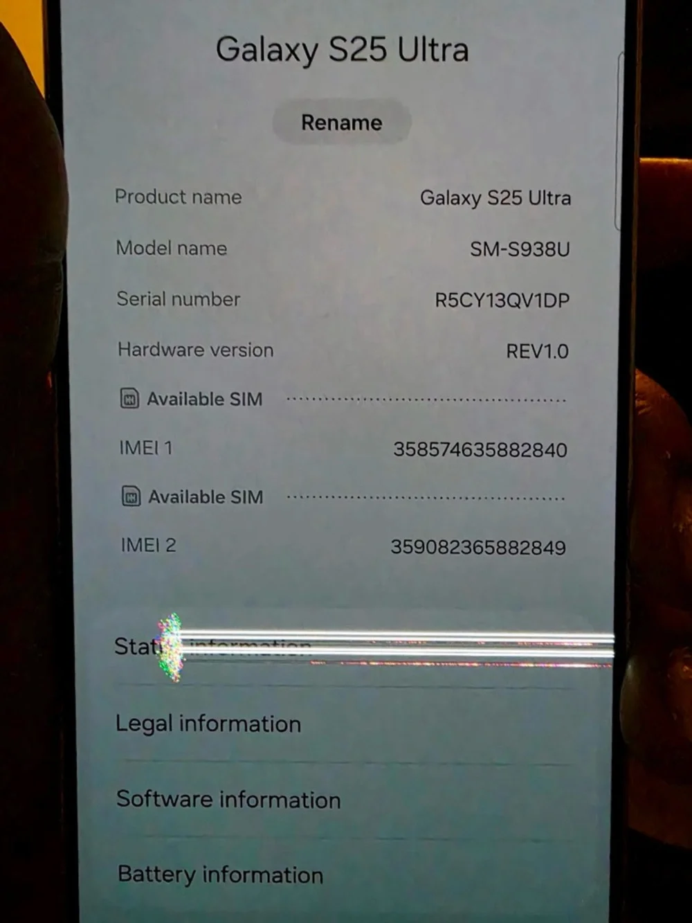 *Like New Samsung Galaxy S25 Ultra SG, Titanium Black 256GB*